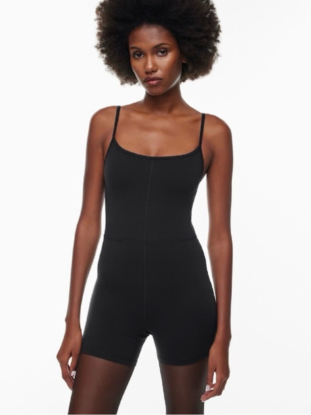 Aritzia Wilfred Black Romper Bodysuit Small One Piece Athletic Pilates Workout